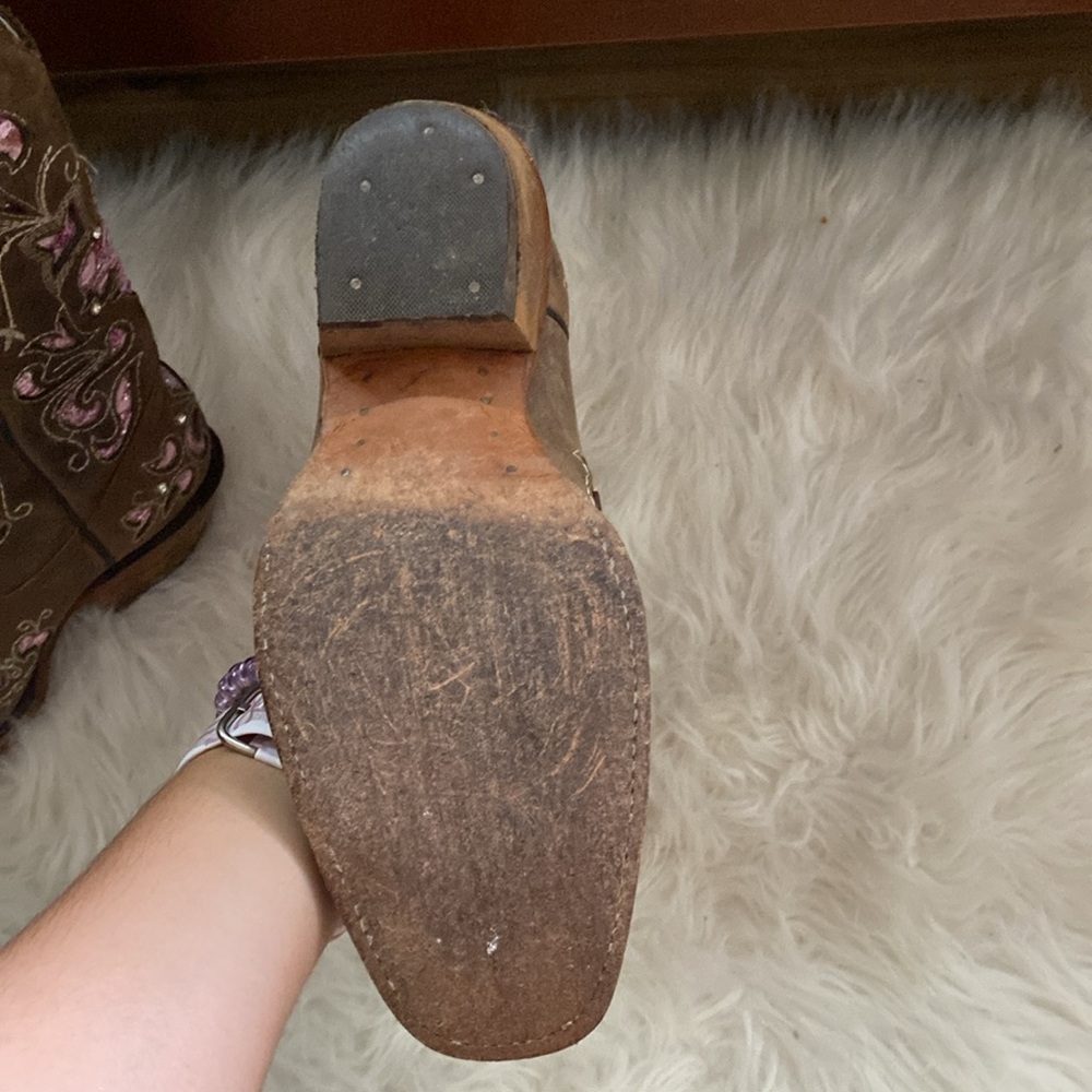 Brown and Pink Coquette Western Boots size 7 women’s - Picture 7 of 8